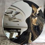 تابلو آینه‌ای مدرن با طرح پروانه