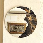 تابلو دیواری آینه‌ای طرح ماه و پروانه