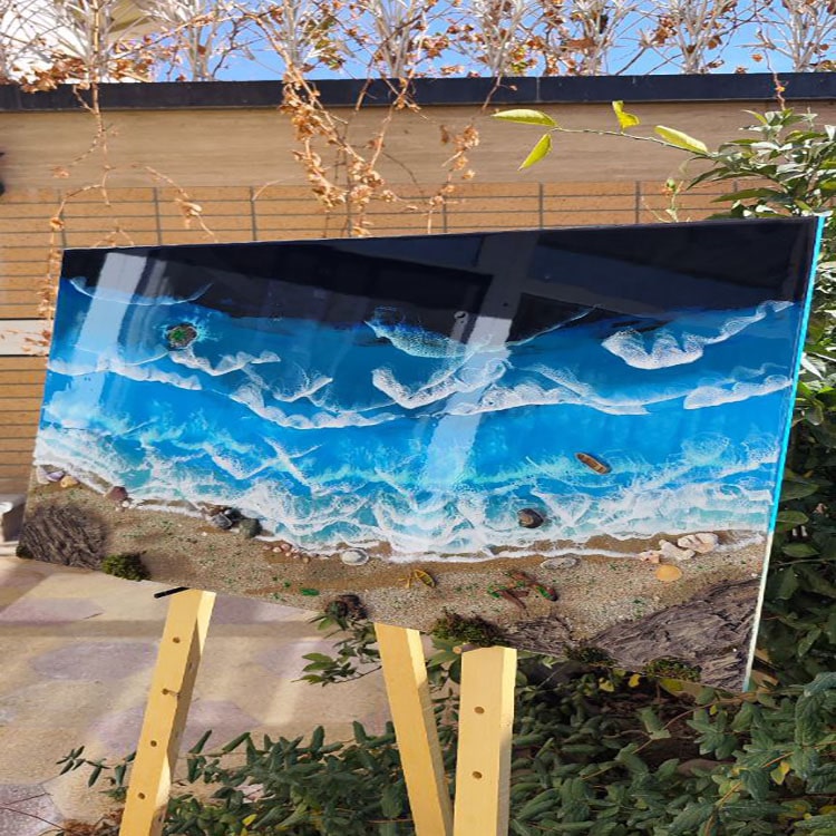 تابلو رزینی طرح دریا