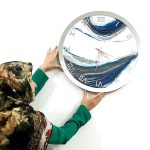 ساعت دکوراتیو میکس مدیا با سبک موج دریا