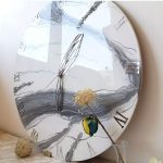 ساعت دیواری خاص با طرح سنگ مرمر