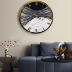 ساعت دیواری دست‌ساز با رزین و متریال طبیعی