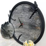 ساعت دیواری میکس مدیا مشکی و طوسی